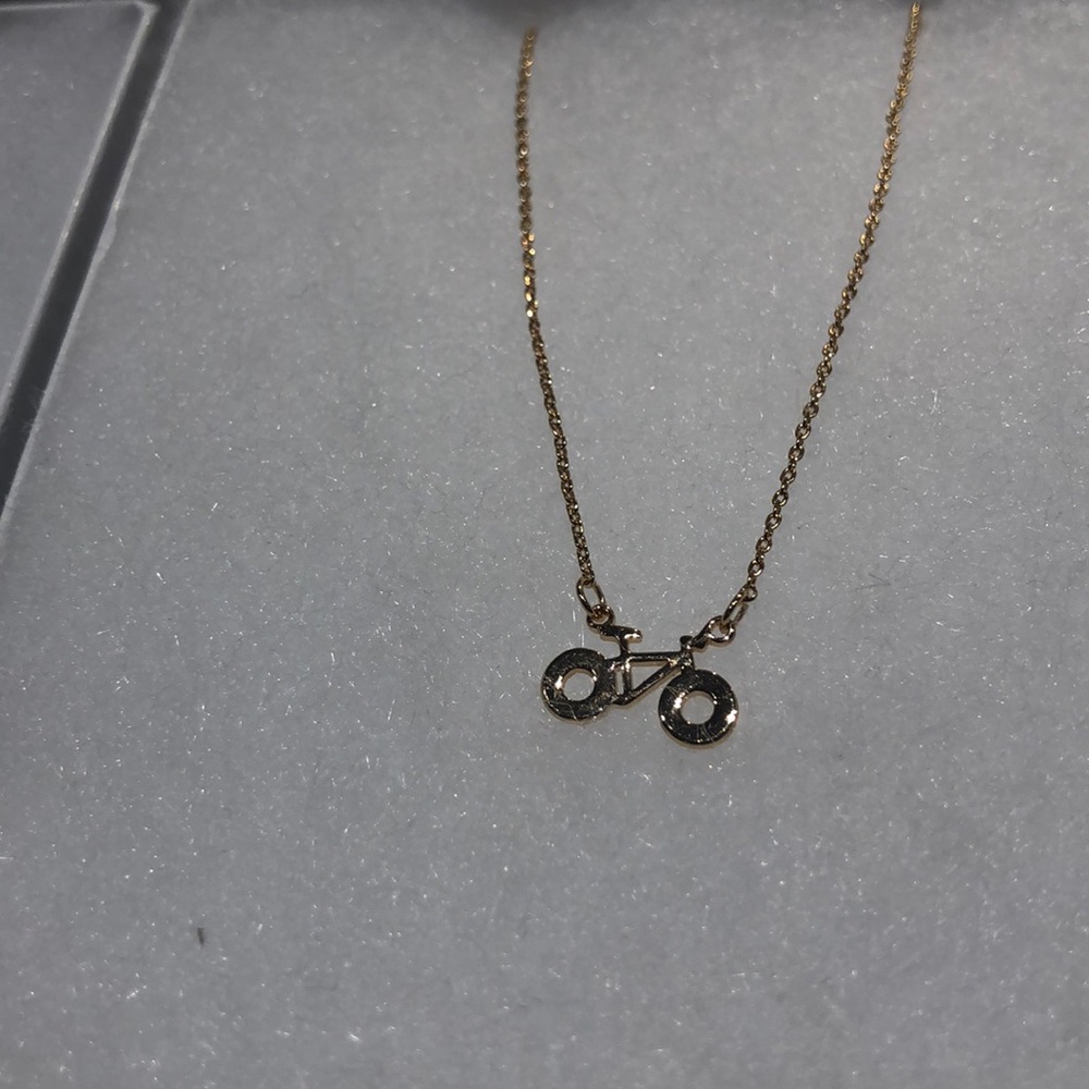 Bicycle necklace gold plated